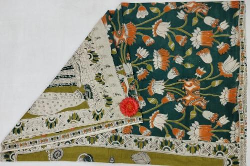 KALAMKARI PRINTED COTTON SAREE